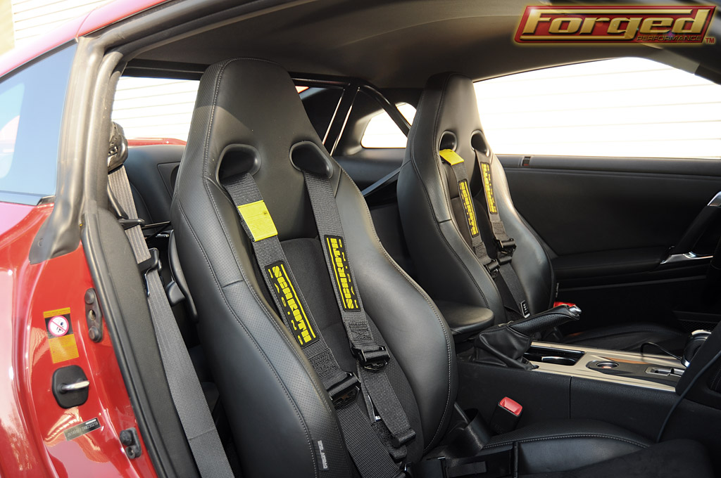 Forged Performance Spec R35 GT-R Bolt-In 4-Point Rear Cage/Harness Bar ...
